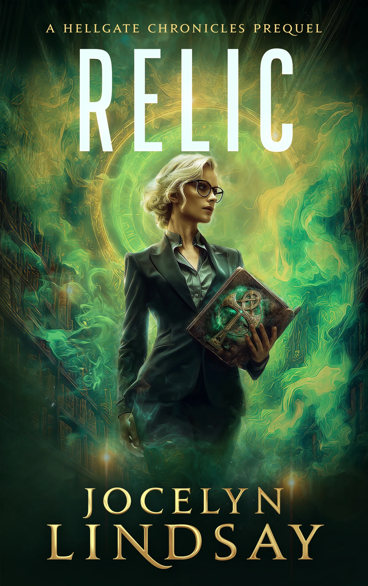 Relic book cover, by Jocelyn Lindsay